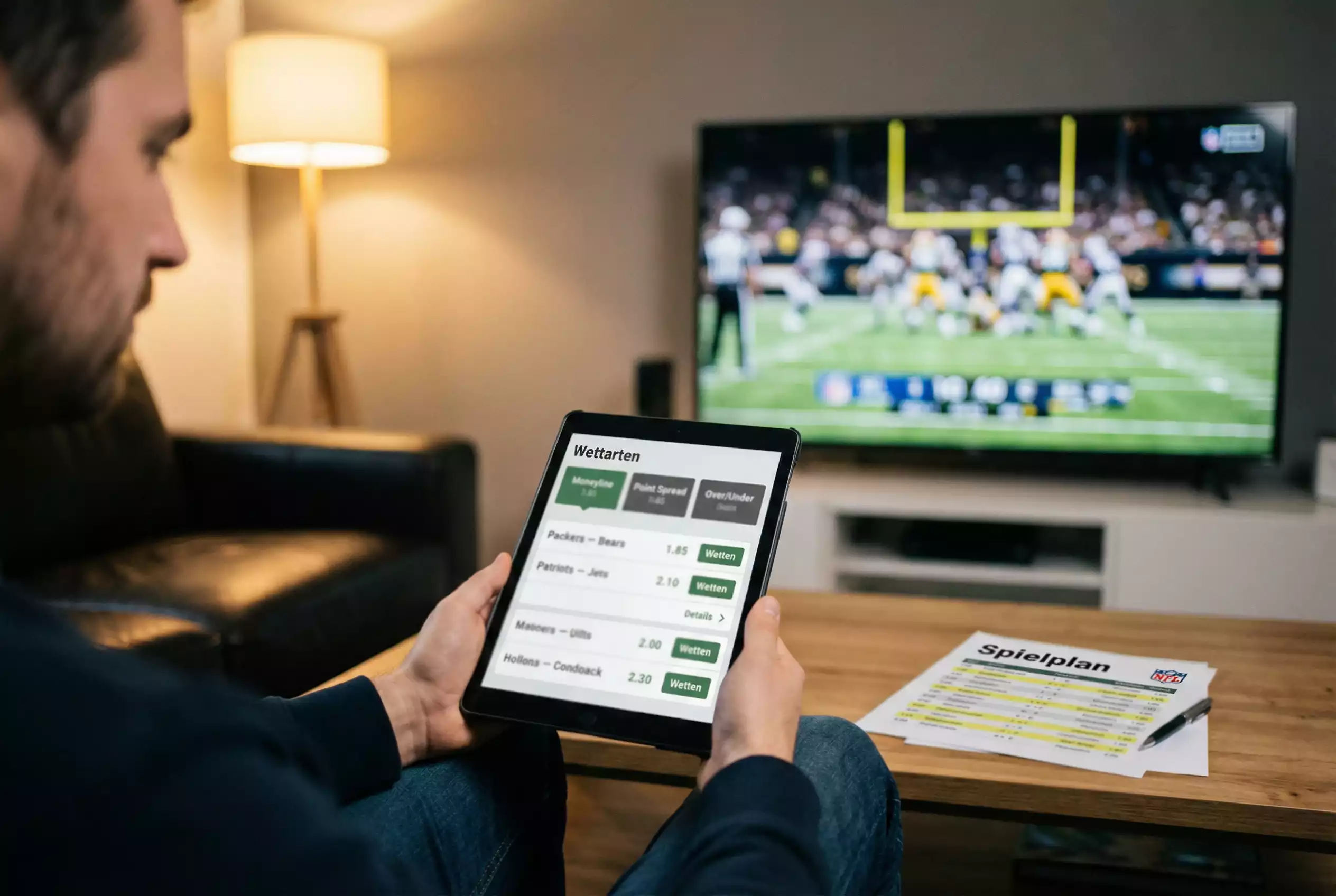 NFL Wettarten erklärt — Moneyline, Spread und Over/Under